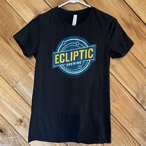 Ecliptic Brewing Black Tee Size Large, Portland Oregon